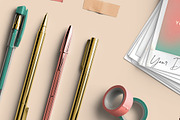 Marina Pens and Washi Pack, an Advertising Mockup by Custom Scene (Thumbnail 3 of 10)