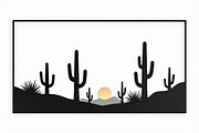Wild Desert Cactus Scene Set, an Illustration by Creativeshirt (Thumbnail 5 of 15)