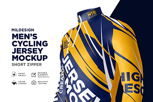 Mens Cycling Jersey Mockup, a Product Mockup by Mildstudio