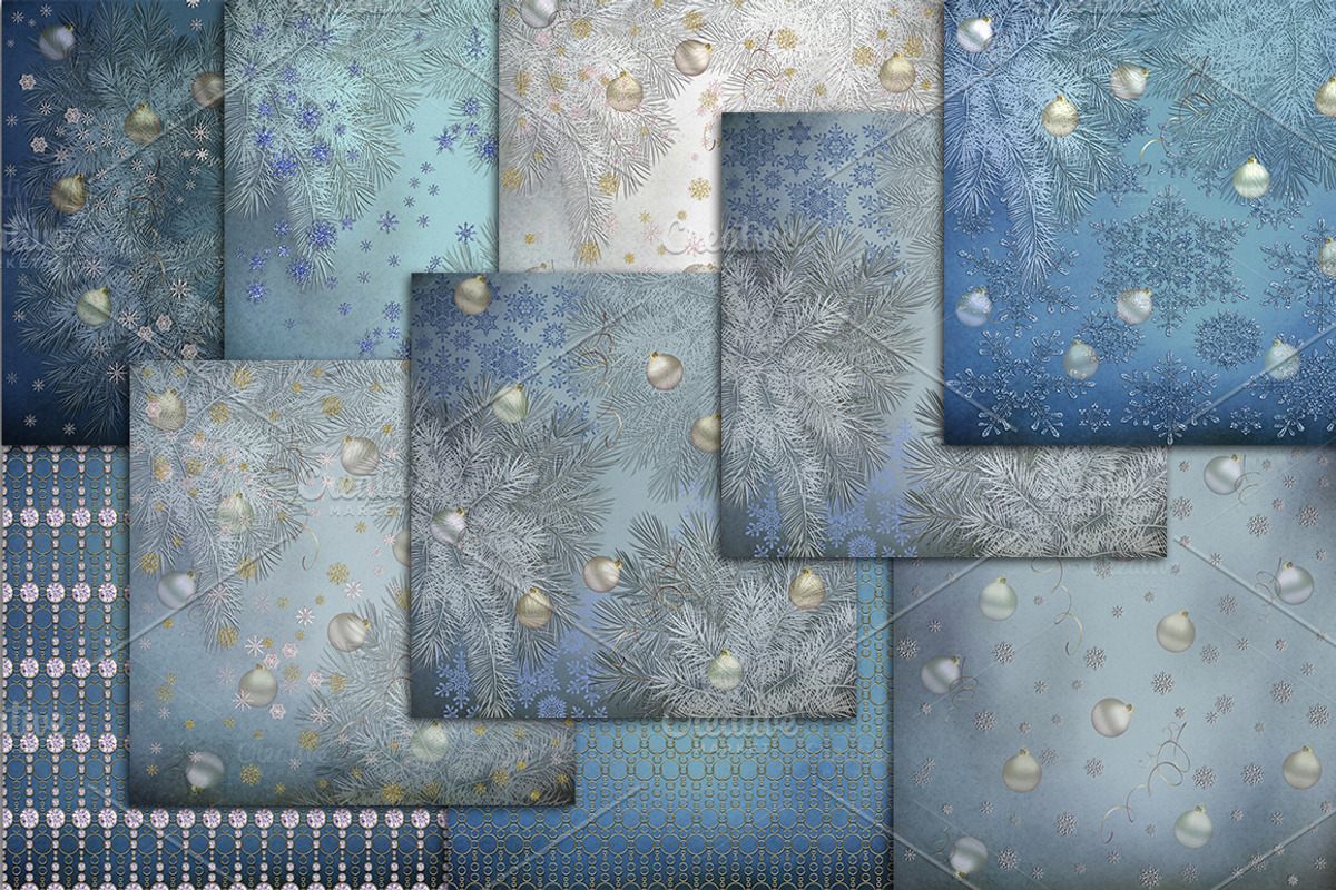 Christmas night scrapbook background, a Texture Graphic by Area (Photo 5 of 5)