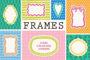 Whimsical Frames & Backgrounds