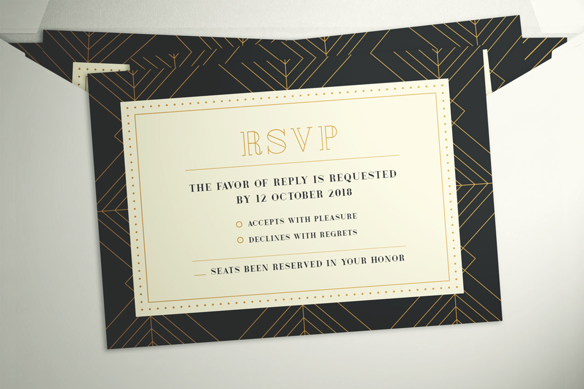 Art Deco Wedding Suite, an Invitation Template by The Good Store (Photo 3 of 7)