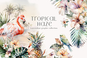 Tropical Haze Watercolor Clipart Set, an Object Illustration by Twigs and Twine (Thumbnail 1 of 9)