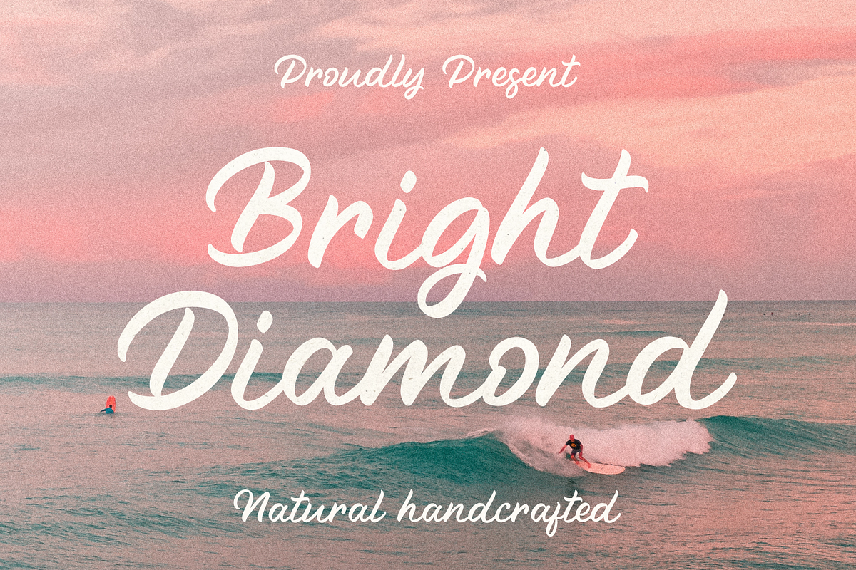 Bright Diamond - Handwritten Font, a Script Font by zeenesia (Photo 1 of 16)
