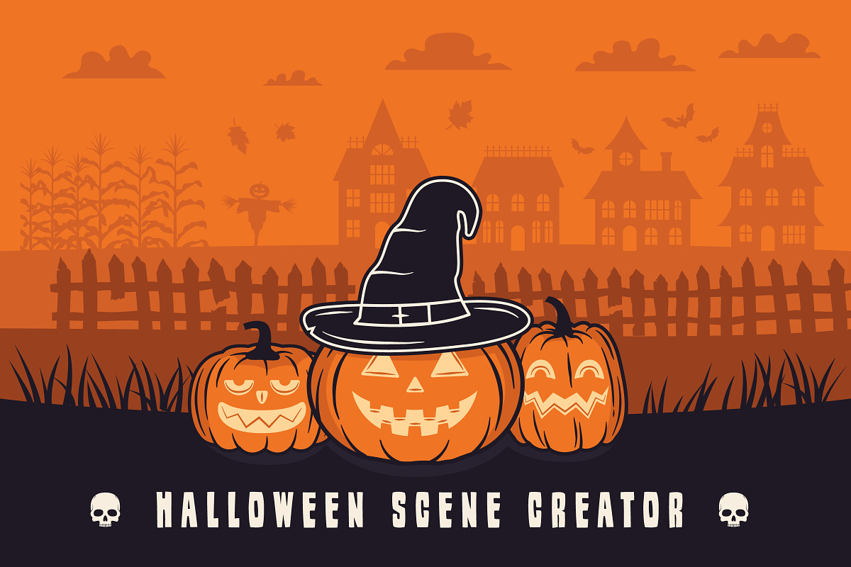 Halloween Scene Creator, a Background Graphic by DenysHolovatiuk (Photo 2 of 4)