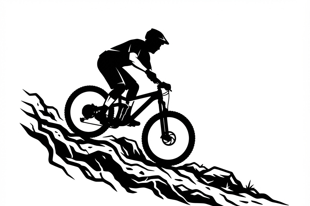 Mountain Biker Silhouette, a Person Illustration by Amazin_art (Photo 18 of 27)