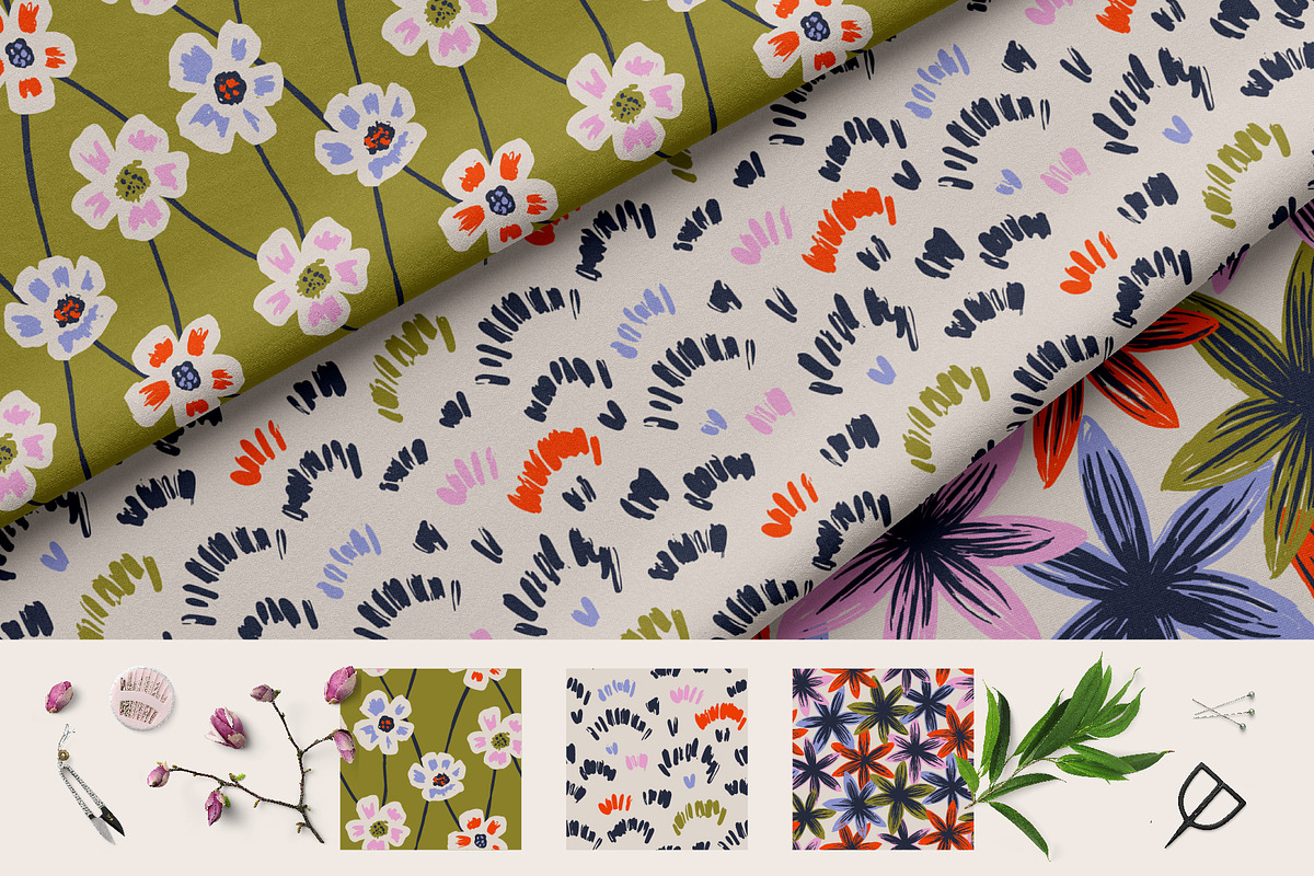 Flowers and Spots seamless pattern 2, a Pattern Graphic by AnnArt (Photo 6 of 8)