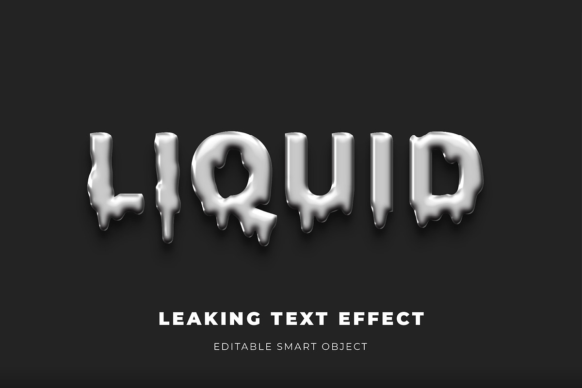 Leaking Text Effect, a Layer Style Add-On by studiogstock (Photo 1 of 2)