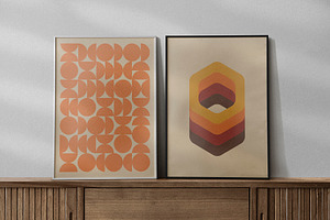 Set Of 15 Simple Geometric Posters