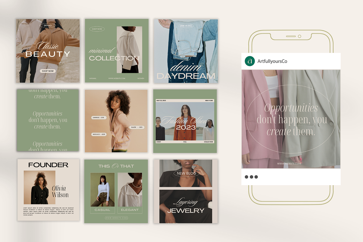 Asosa Fashion Social Media Template, a Social Media Template by Artfullyours (Photo 5 of 11)