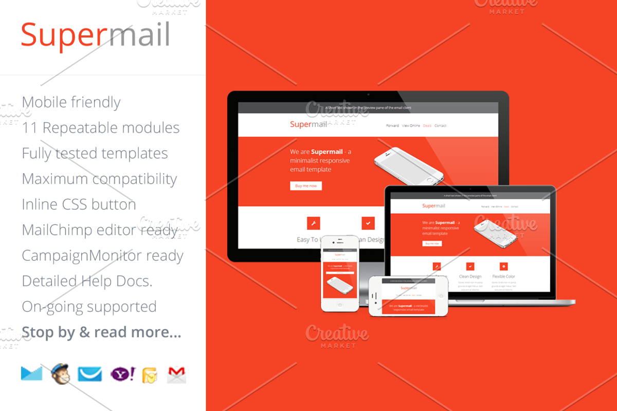 Supermail, Responsive Email Template, an Email Template by Saputrad