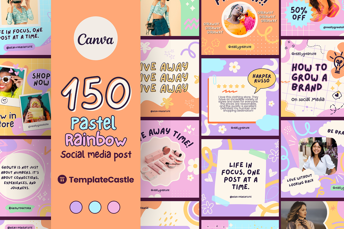 150 Social Media Post Template Canva, a Templates & Theme by TemplateCastleStore (Photo 1 of 10)