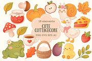 Cute Cottagecore Autumn Clipart Set, an Illustration by Bielousova Art (Thumbnail 1 of 8)