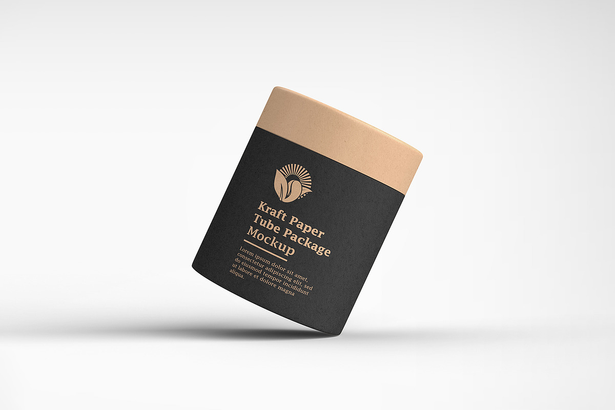 Kraft Cylindrical Tube Package Box, a Packaging Mockup by Ram Studio LLC (Photo 12 of 16)