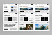 White Black Modern Travel Agency PPT, a Presentation Template by graphicook (Thumbnail 3 of 4)
