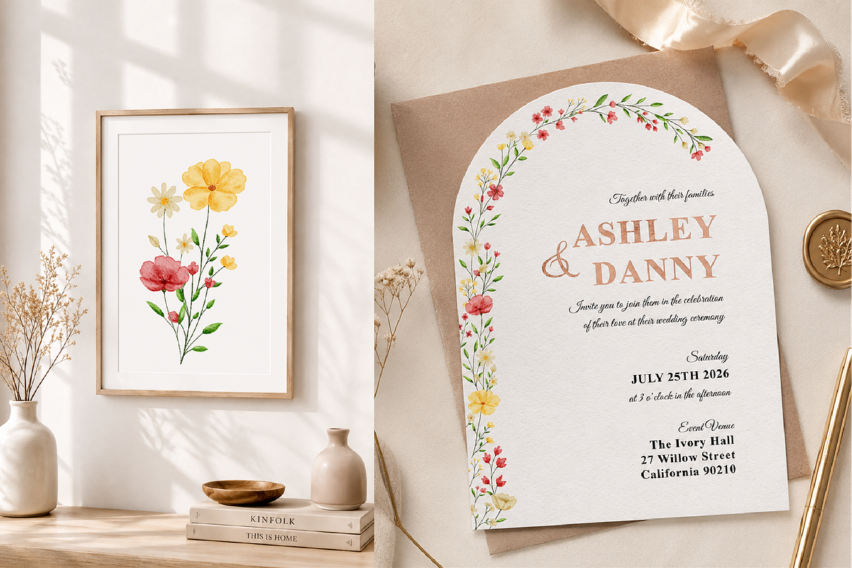 Wildflowers Watercolor Bundle, a Decorative Illustration by An Design (Photo 4 of 8)
