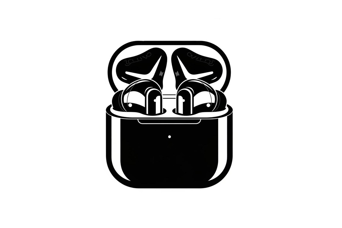 50 Wireless Earbuds Silhouette Icon, an Illustration by abu67222 (Photo 49 of 51)
