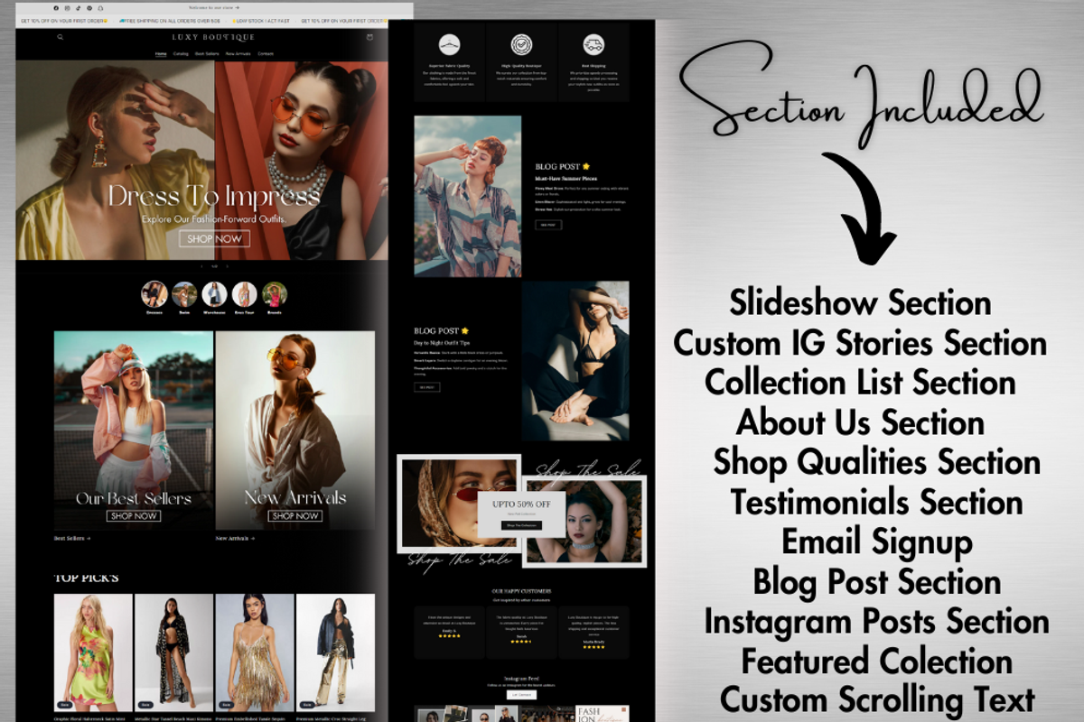 clothing boutique shopify theme, a Shopify Template by MudasirShareef (Photo 2 of 6)
