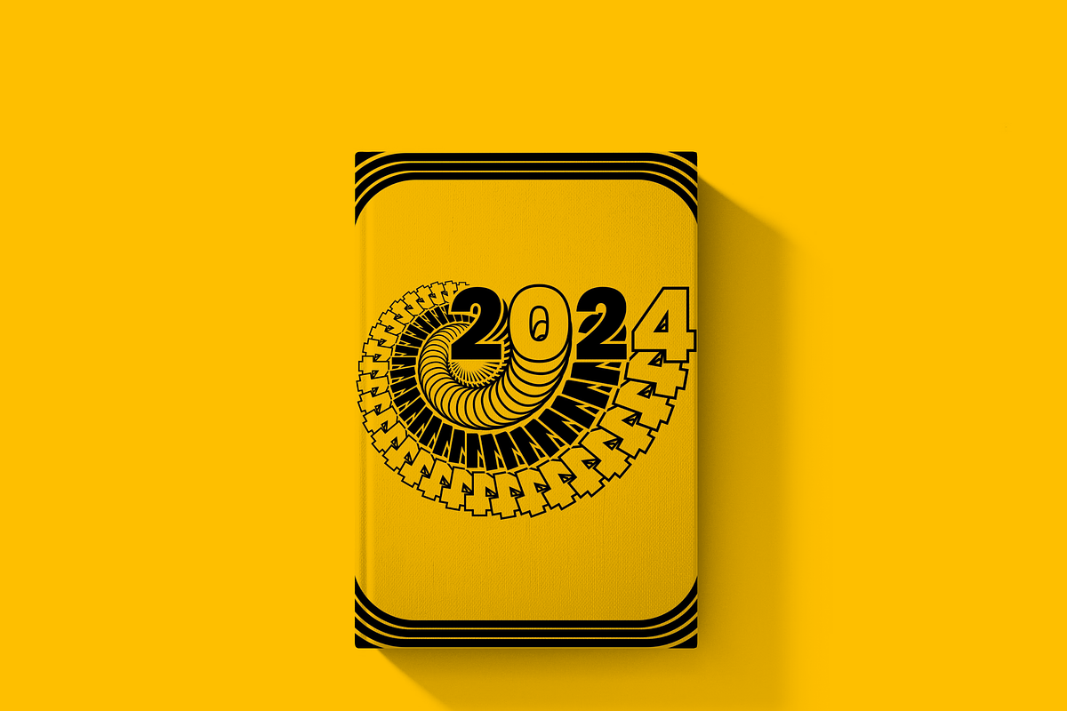 2024 typography style cover design, a Poster Template by NJ Himel (Photo 8 of 18)