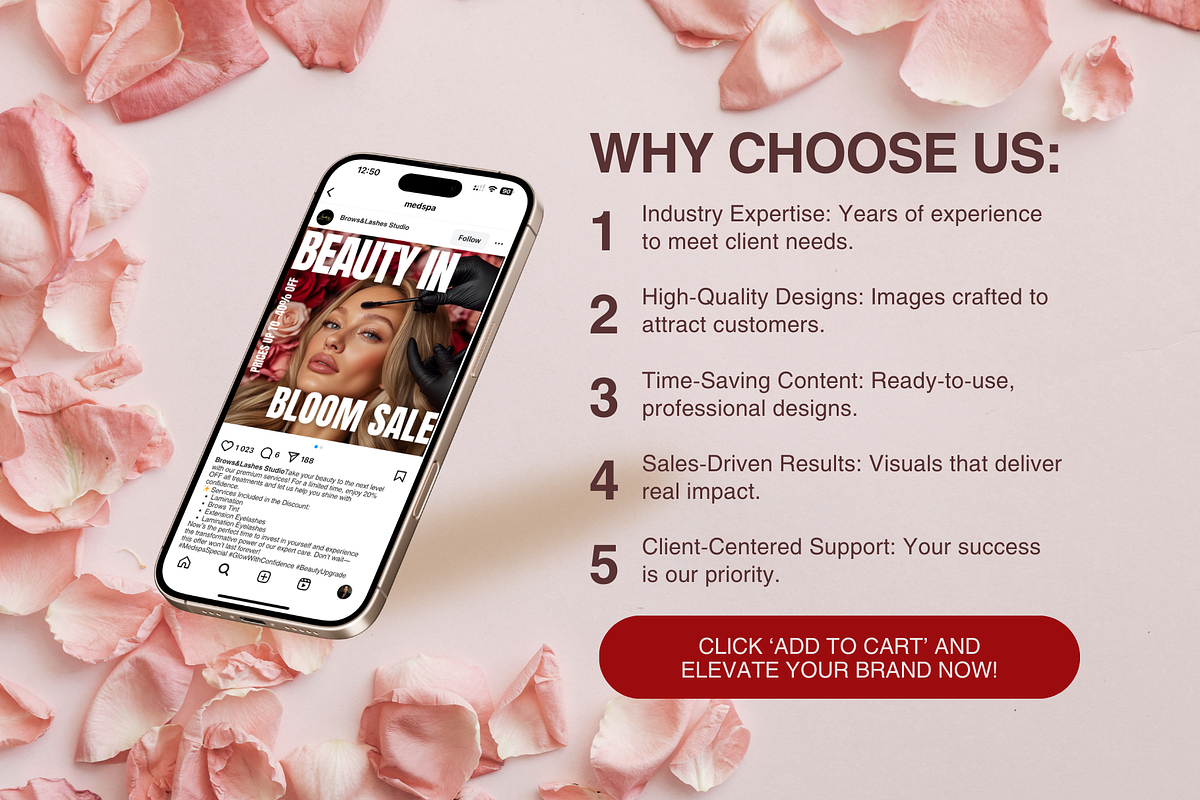 Brows & Lashes Instagram Templates, a Social Media Template by DesignsbyMariaStudio (Photo 9 of 10)