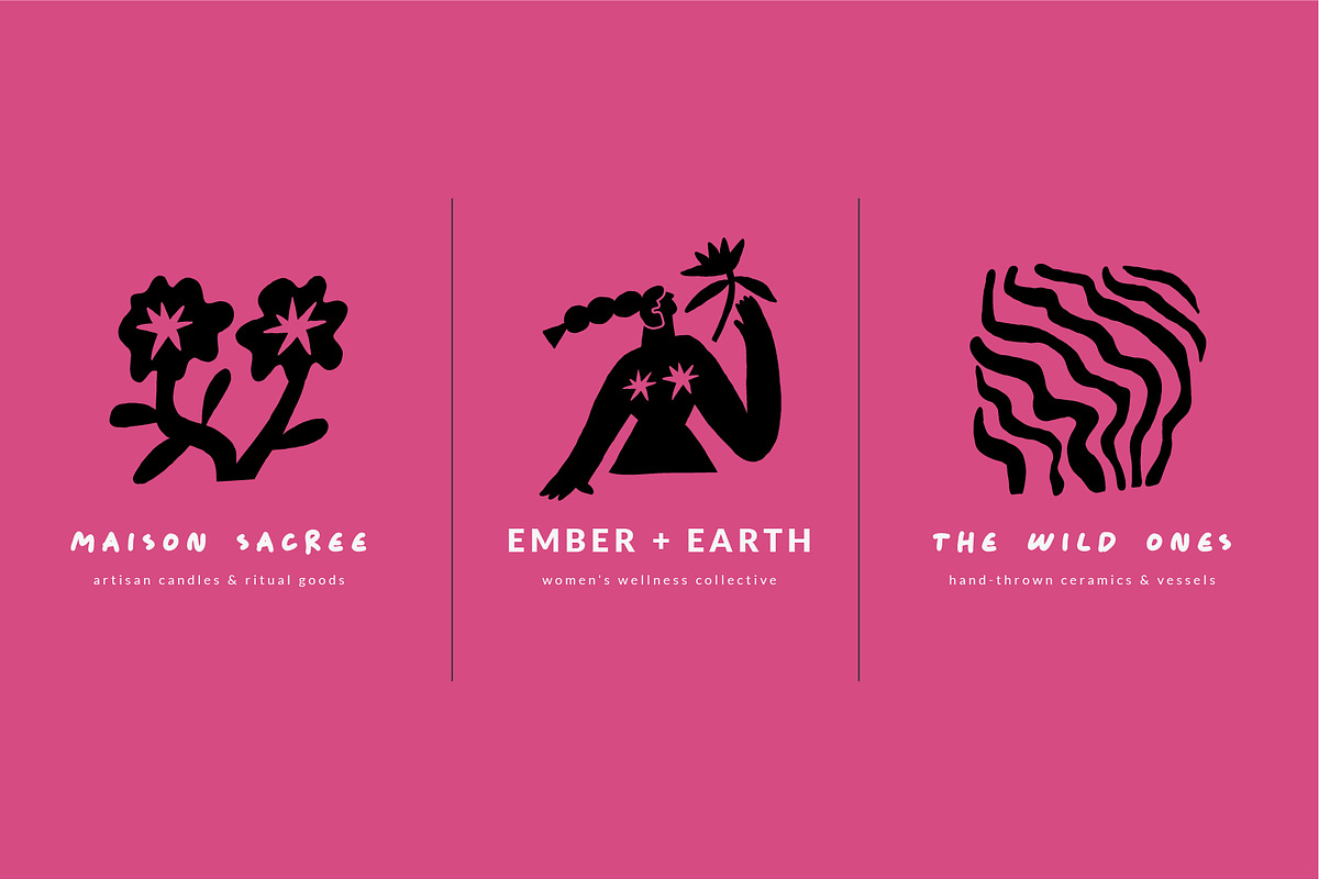 FOLK GODDESS | 212 BRANDING SHAPES, a Decorative Illustration by Favete Art (Photo 17 of 22)