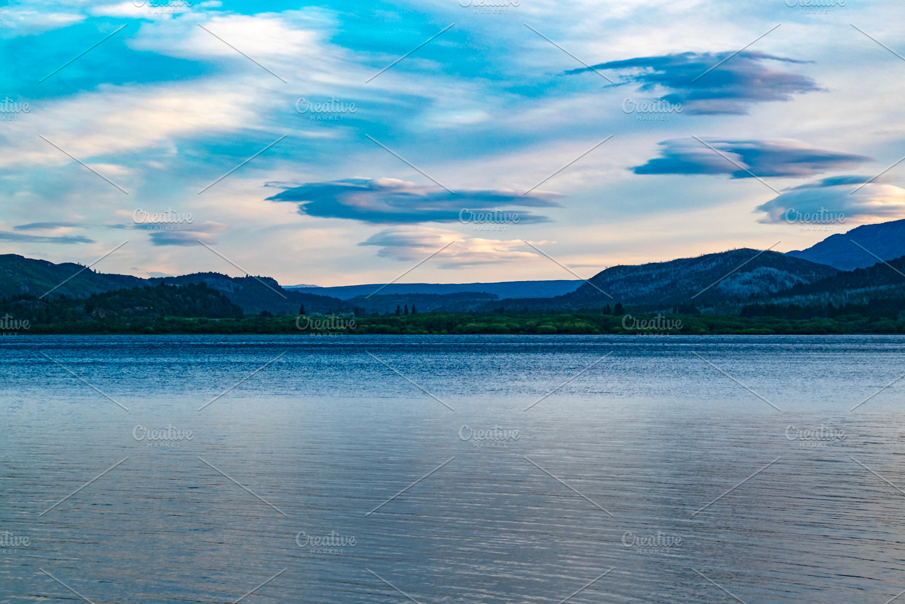 Lake and small mountains, los alerces national park, chubut, arg, a Nature Photo by DanFLCreativo