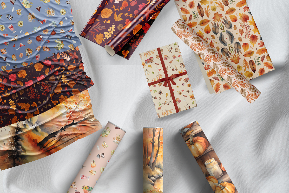 Autumn Fall Watercolor Clip+Wall Art, an Object Graphic by Design By Hira (Photo 14 of 17)