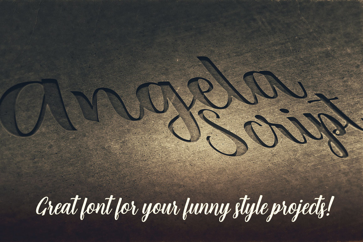 Angela Script Font preview 4