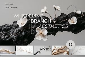 Whispering Floral Branch Aesthetics, a Nature Photo by Lumeno