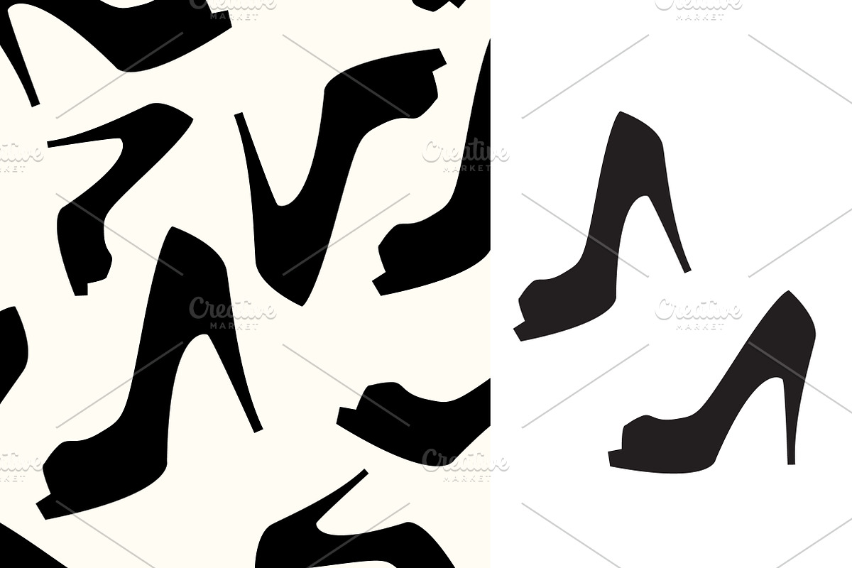 Women high heel shoes patterns., a Pattern Graphic by Little A (Aigul) (Photo 2 of 4)