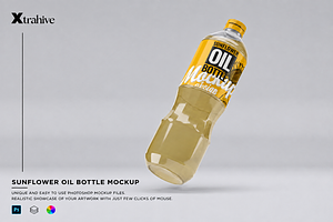 Sunflower Oil Bottle Mock-Up