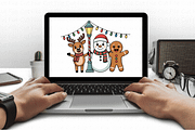Cute Christmas Friends PNG Bundle, a Graphic by Cut File (Thumbnail 5 of 5)