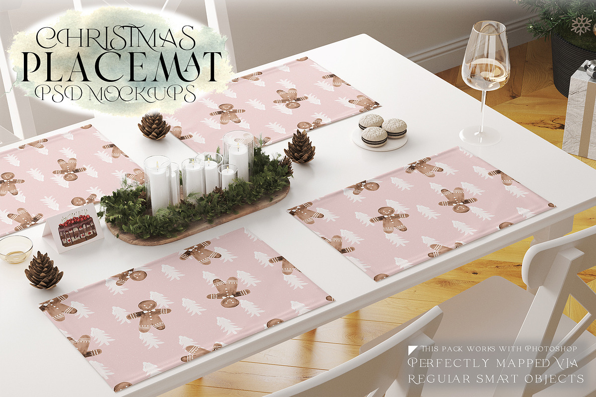 Christmas Placemat Mockups, a Product Mockup by mock-ups (Photo 1 of 13)