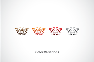 Butterfly Crest Logo Template