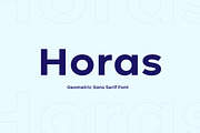 Horas Geometric Sans Serif, a Sans Serif Font by Yukita Creative (Thumbnail 1 of 11)