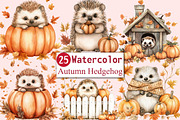 Autumn Cute Hedgehog Sublimation, an Illustration by CitraGraphics (Thumbnail 1 of 6)