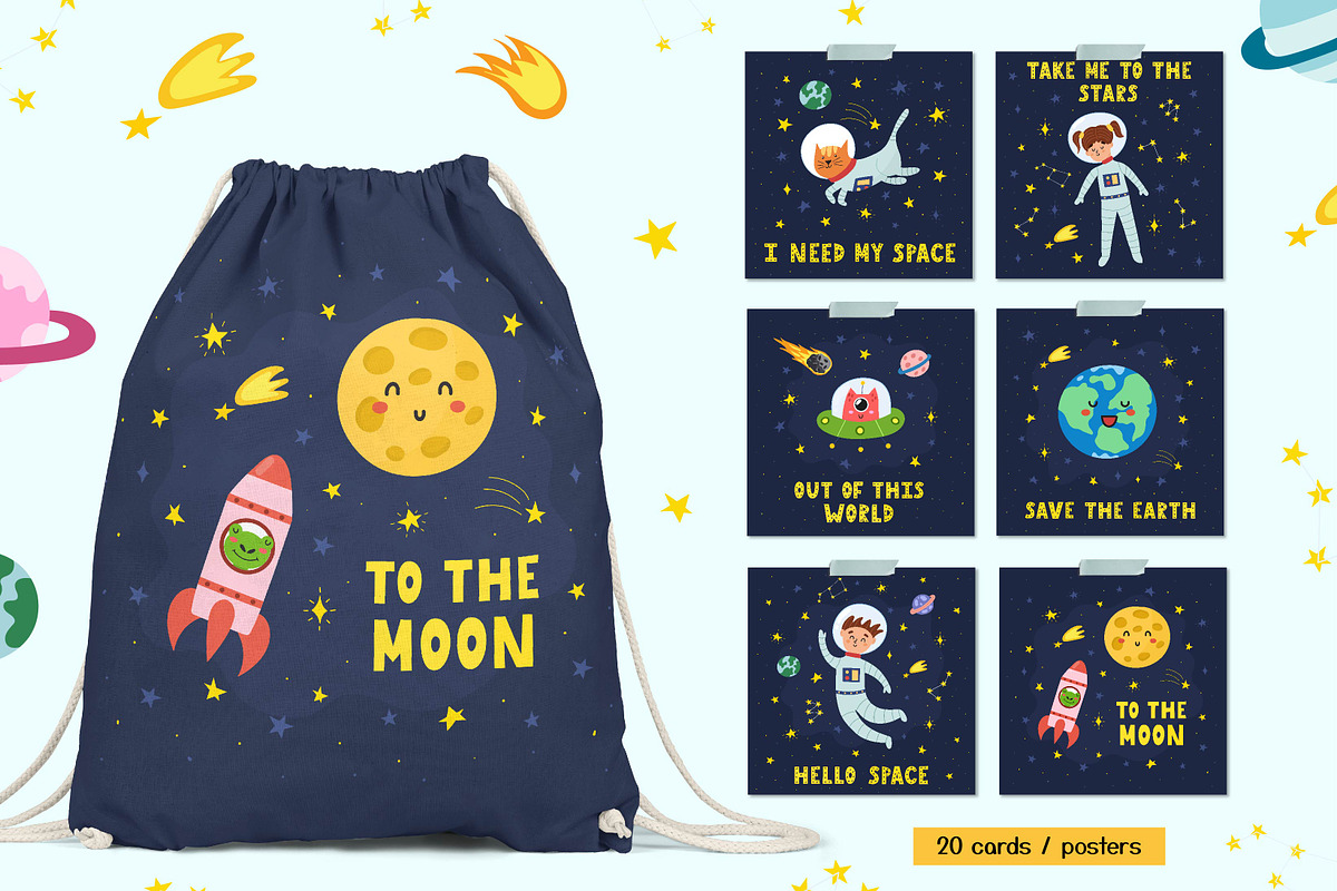 Cute Space Collection, an Animal Illustration by Gulnara Sabirova (Photo 17 of 23)