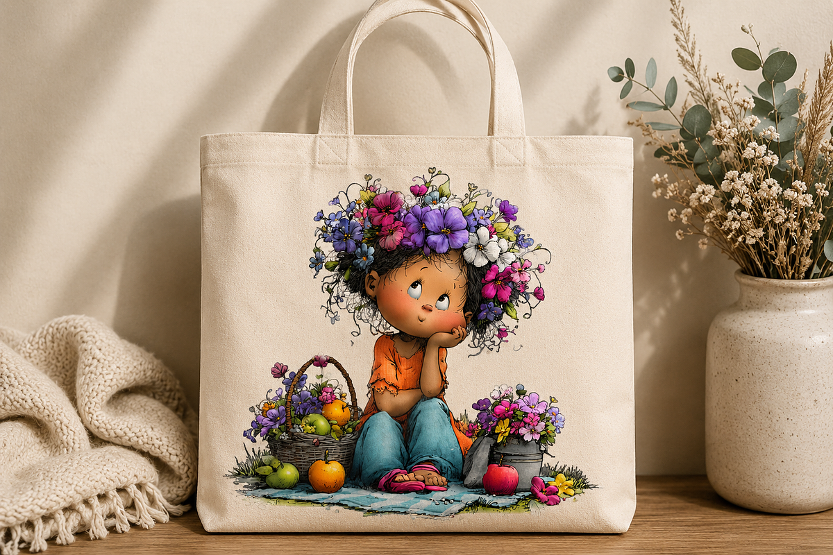Pink Floral Girl Clipart, a Seasonal Illustration by CreationArt (Photo 7 of 7)
