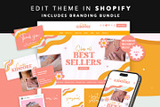 Peach Shopify Website Theme, a Shopify Template by Template Twist Shop (Thumbnail 1 of 9)