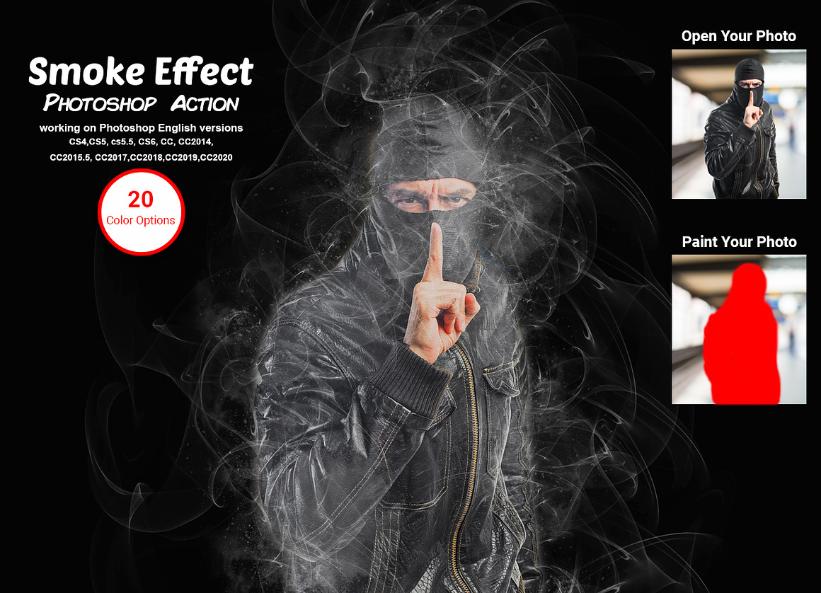 Smoke Photoshop Action Bundle, an Action Add-On by Studio Retouch (Photo 14 of 34)