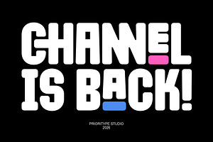Channel Is Back - Bold Display Font