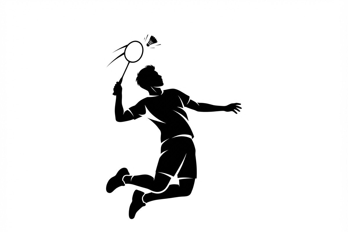 60 Badminton Player Smash Silhouette, a Person Illustration by Amazin_art (Photo 10 of 37)