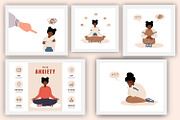 Mental Health african woman, a Healthcare Illustration by KeronnArt (Thumbnail 2 of 8)