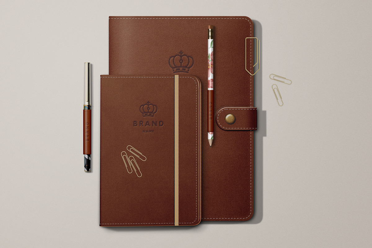 Leather Stationery Mockup Bundle, a Pens & Pencil Mockup by Catkie - Digital Art (Photo 13 of 29)