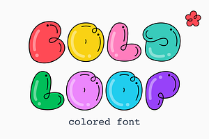 Bold Loop colored font, a Sans Serif Font by kaer_shop