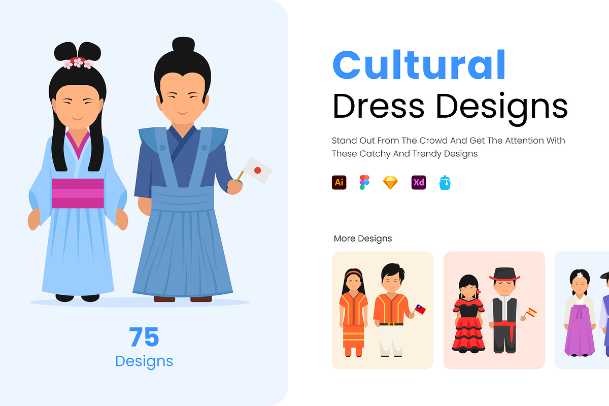Cultural Dress Designs, a Duotone Icon by Brickclay (Photo 1 of 6)