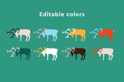 Cute Christmas Vectors, an Illustration by Marinastu (Thumbnail 3 of 9)