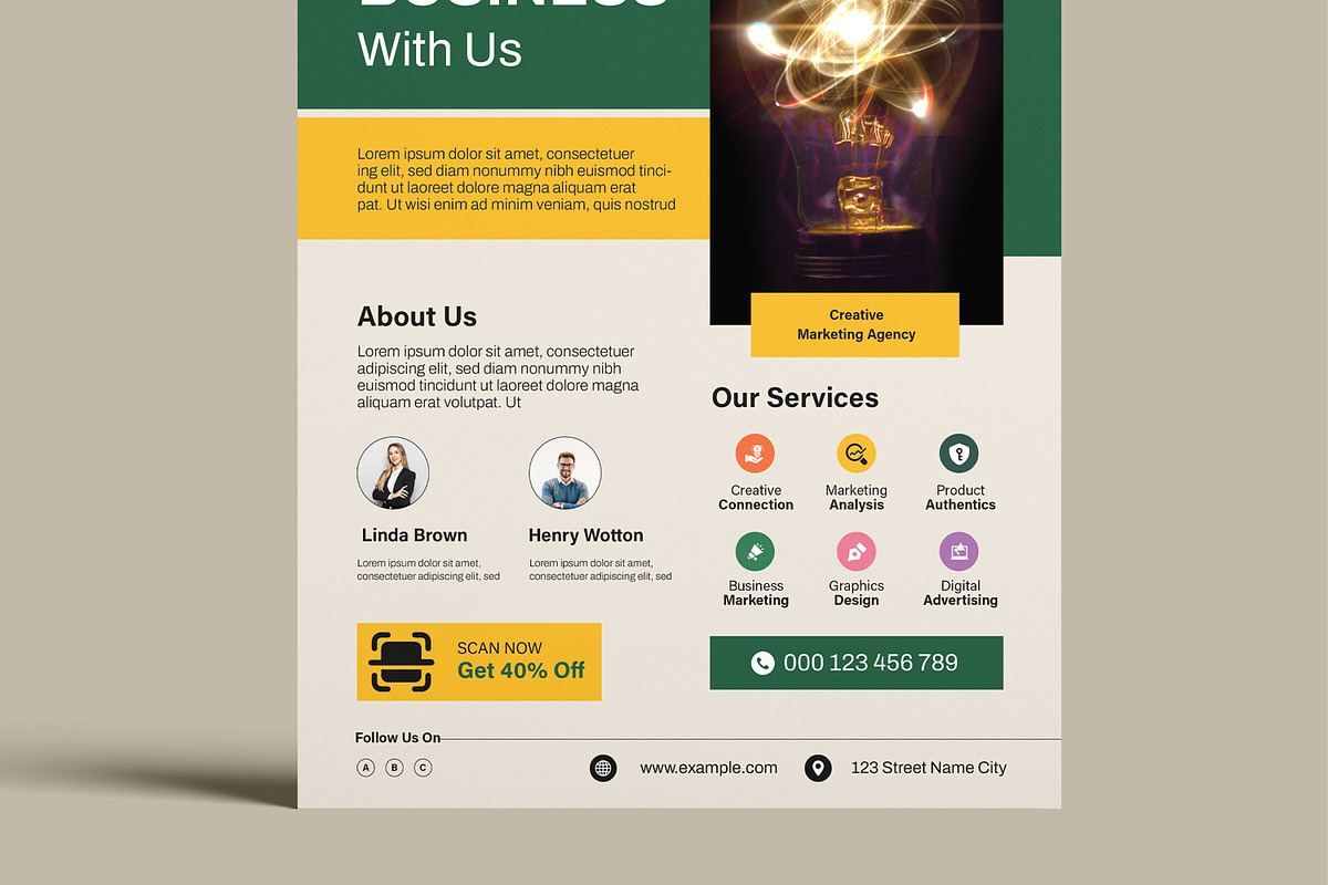 Business Flyer Template, a Flyer Template by MightyDesign (Photo 3 of 8)