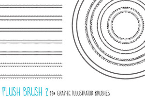 Plush Brush 2: 40 Graphic AI Brushes