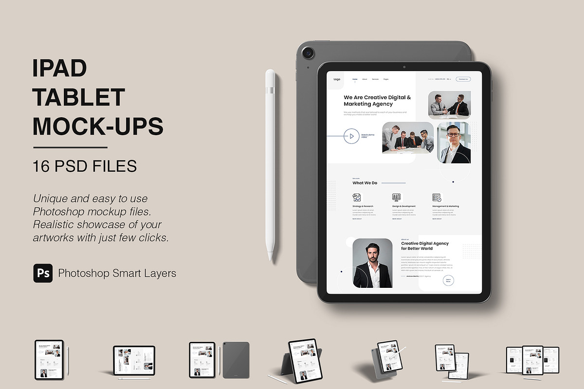 iPad Tablet Mockup Bundles, an iPad Mockup by Graphic Aesthetic (Photo 1 of 22)